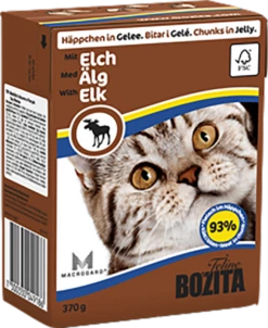 Bozita Cat Kylling & Elg I Gelè Våtfôr Til Katt 16 X 370 G