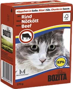 Bozita Cat Kylling & Biff I Saus Våtfôr Til Katt 16 X 370 G